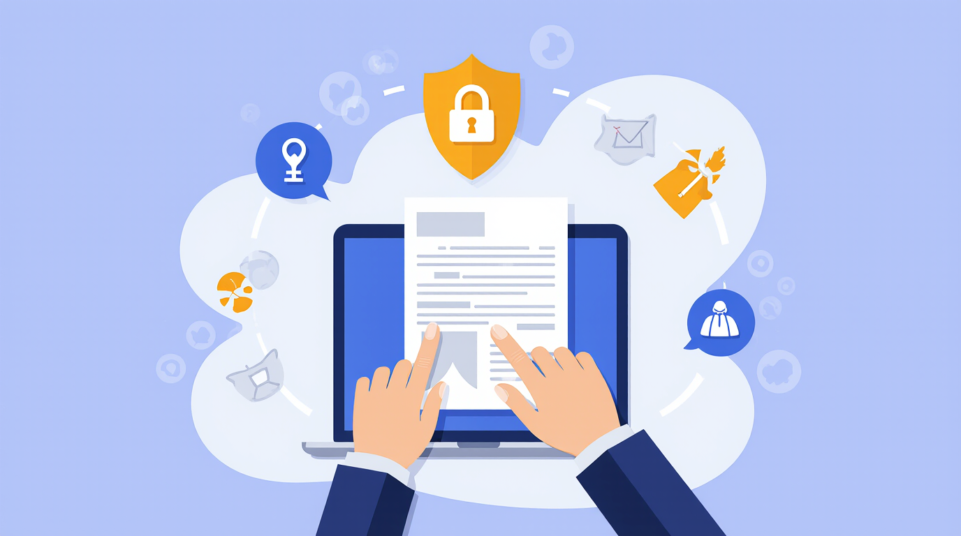 Ilustración sobre facturación electrónica en Colombia, mostrando el rol del certificado digital y la firma electrónica según la política actual de la DIAN, con el sistema Facturo.